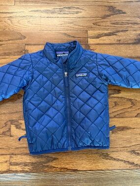 Patagonia Kids Royal Blue Diamond-Quilt Puffer Jacket